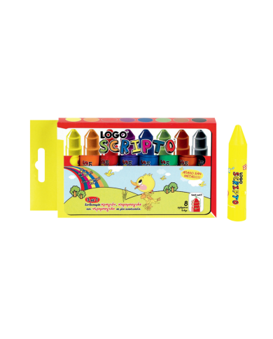 LOGO SCRIPTO CRAYON 8 PCS PACKAGE LOGO SCRIPTO CRAYON 8 PCS PACKAGE