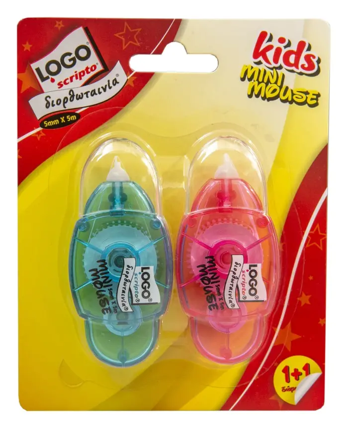 LOGO SCRIPTO διορθωταινία MINI MOUSE 5x5  1+1