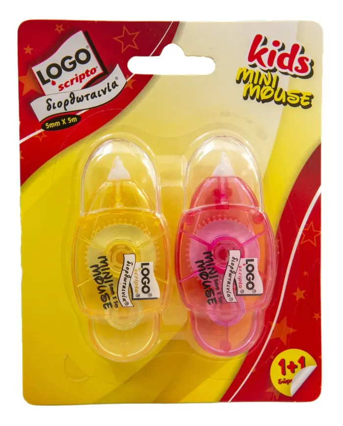 LOGO SCRIPTO διορθωταινία MINI MOUSE 5x5  1+1