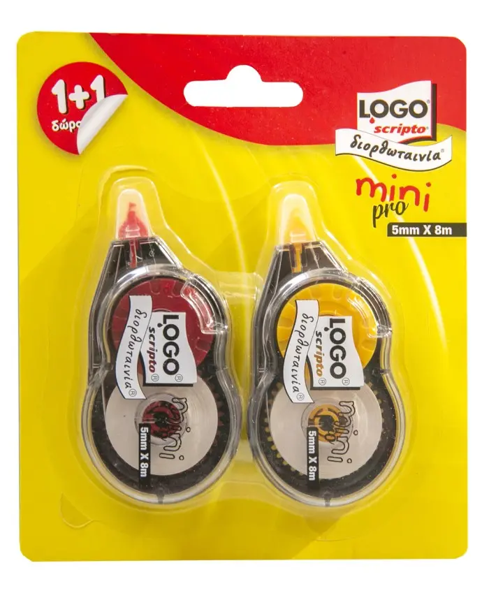 LOGO SCRIPTO διορθωταινία ΜΙΝΙ PRO 5x8  1+1